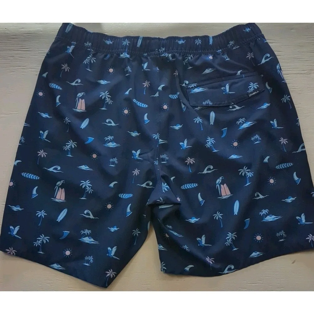 O'Neill HyperFreak HyperDry Performance Boardshorts‎ Mens M Surf Parrot